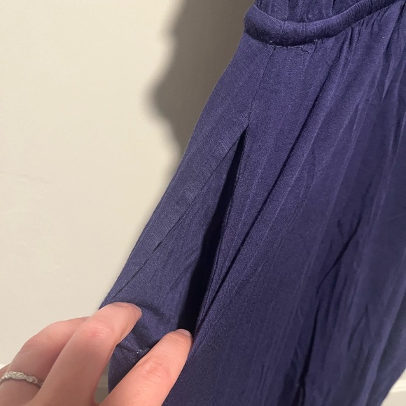 Cherish Navy Jersey Flutter Sleeve Tie Waist Dress - Picture 4 of 5